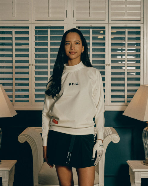 RFLG LOGO RAGLAN L/S MOCK NECK