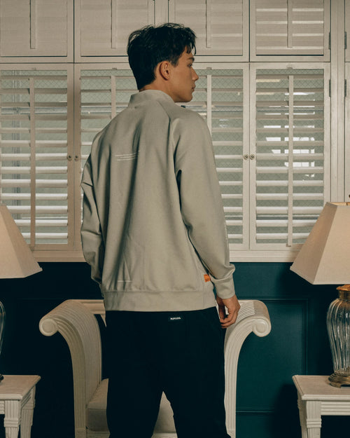 RFLG LOGO RAGLAN L/S MOCK NECK