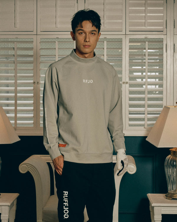 RFLG LOGO RAGLAN L/S MOCK NECK