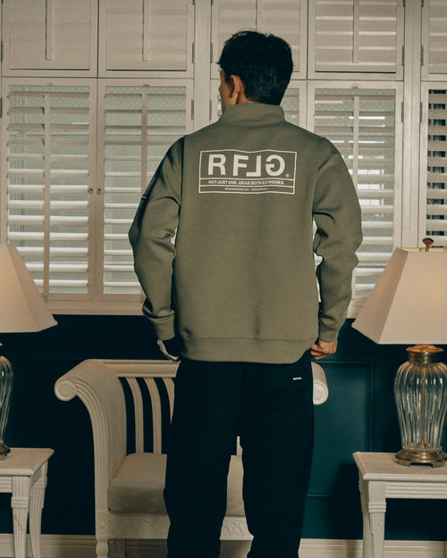 RFLG SQUARE LOGO L/S MOCK NECK
