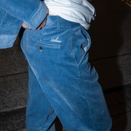 CORDUROY PANTS BLUE