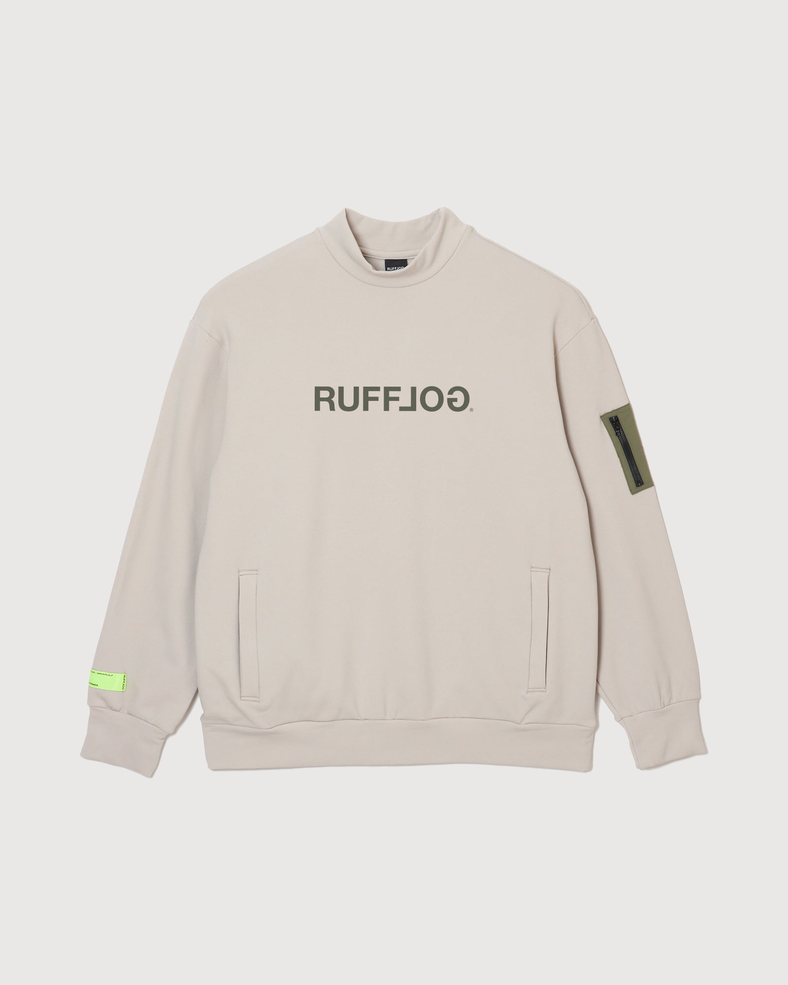 RUFFLOG ラフロッグ MOCK NECK SWEAT BEIGE