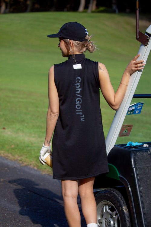 [WOMEN] NO SLEEVE MOCK NECK ONE-PIECE