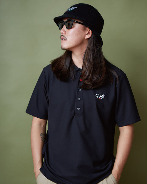 FIVE BUTTONS S/S POLO BLACK