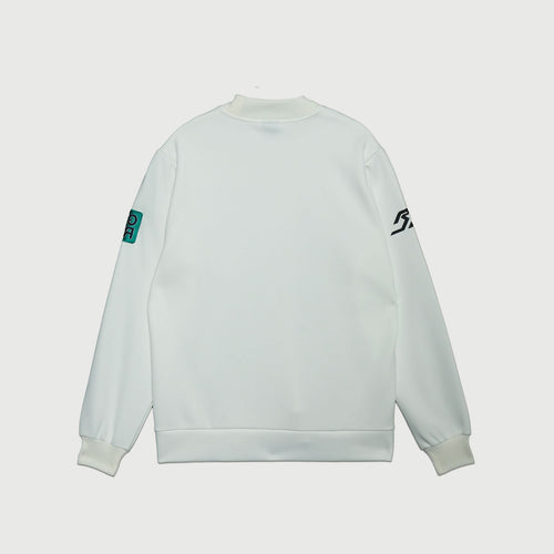 RACING LOGO L/S MOCK NECK SHIRTS WHITE