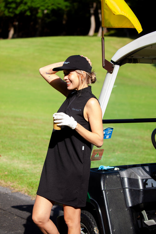 [WOMEN] NO SLEEVE MOCK NECK ONE-PIECE
