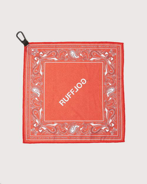 PAISLEY MINI GOLF TOWEL RED