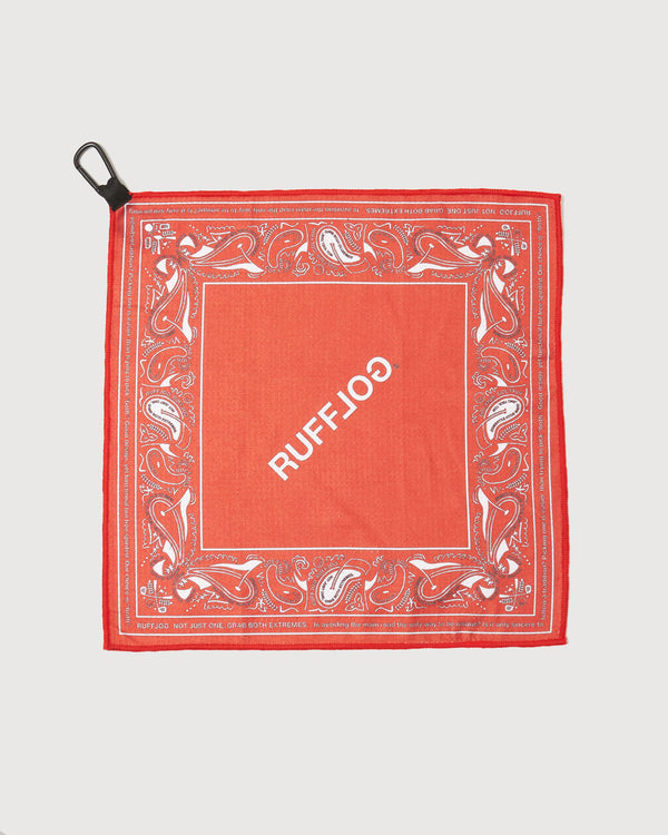 PAISLEY MINI GOLF TOWEL RED