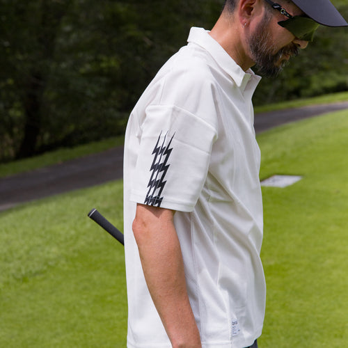 #THUNDER STRIPES POLO WHITE