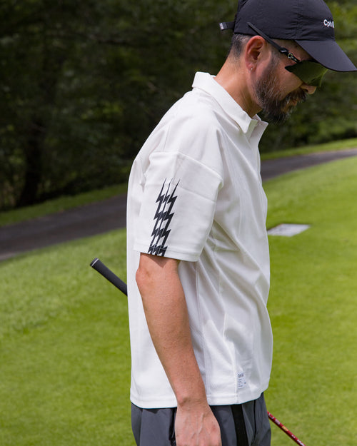 #THUNDER STRIPES POLO WHITE