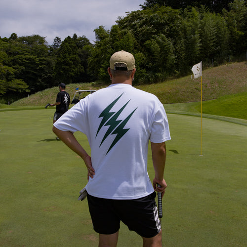 #THUNDER MOCK NECK TEE WHITE