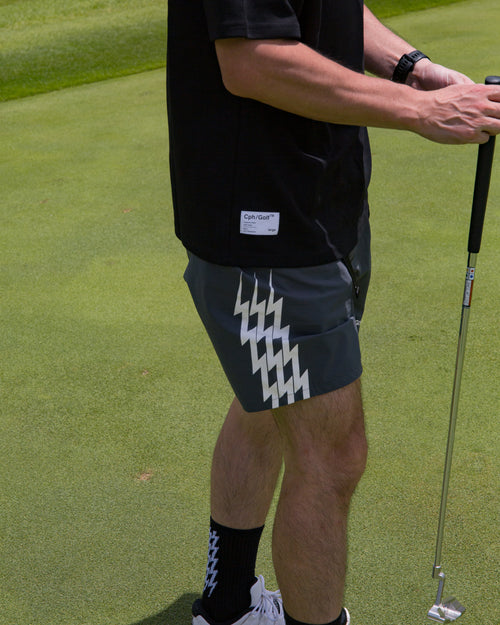 #THUNDER STRIPES ADJUSTABLE SHORT GRAY