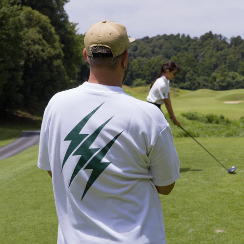 #THUNDER MOCK NECK TEE WHITE