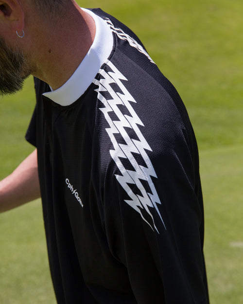 #THUNDER STRIPES HENRY POLO BLACK