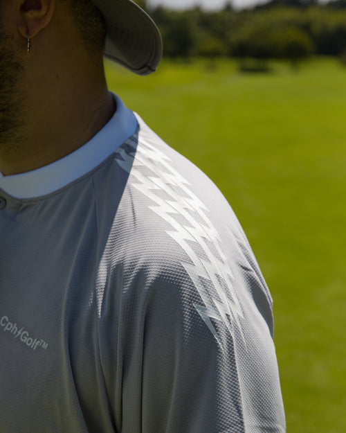 #THUNDER STRIPES HENRY POLO GRAY