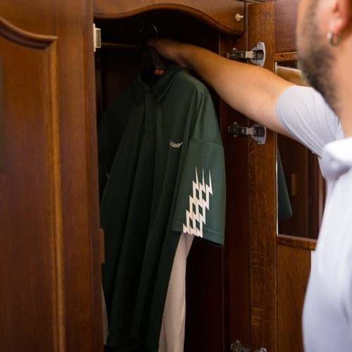 #THUNDER STRIPES POLO GREEN