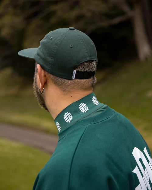 #OVERLAP LOGO FLAT VISOR CAP GREEN