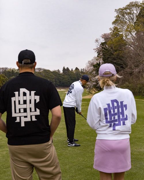#OVERLAP LOGO CREW SWEAT WHITE