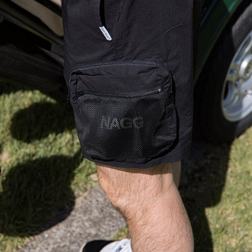 #CPHG OVER SIDE POCKET SHORT BLACK