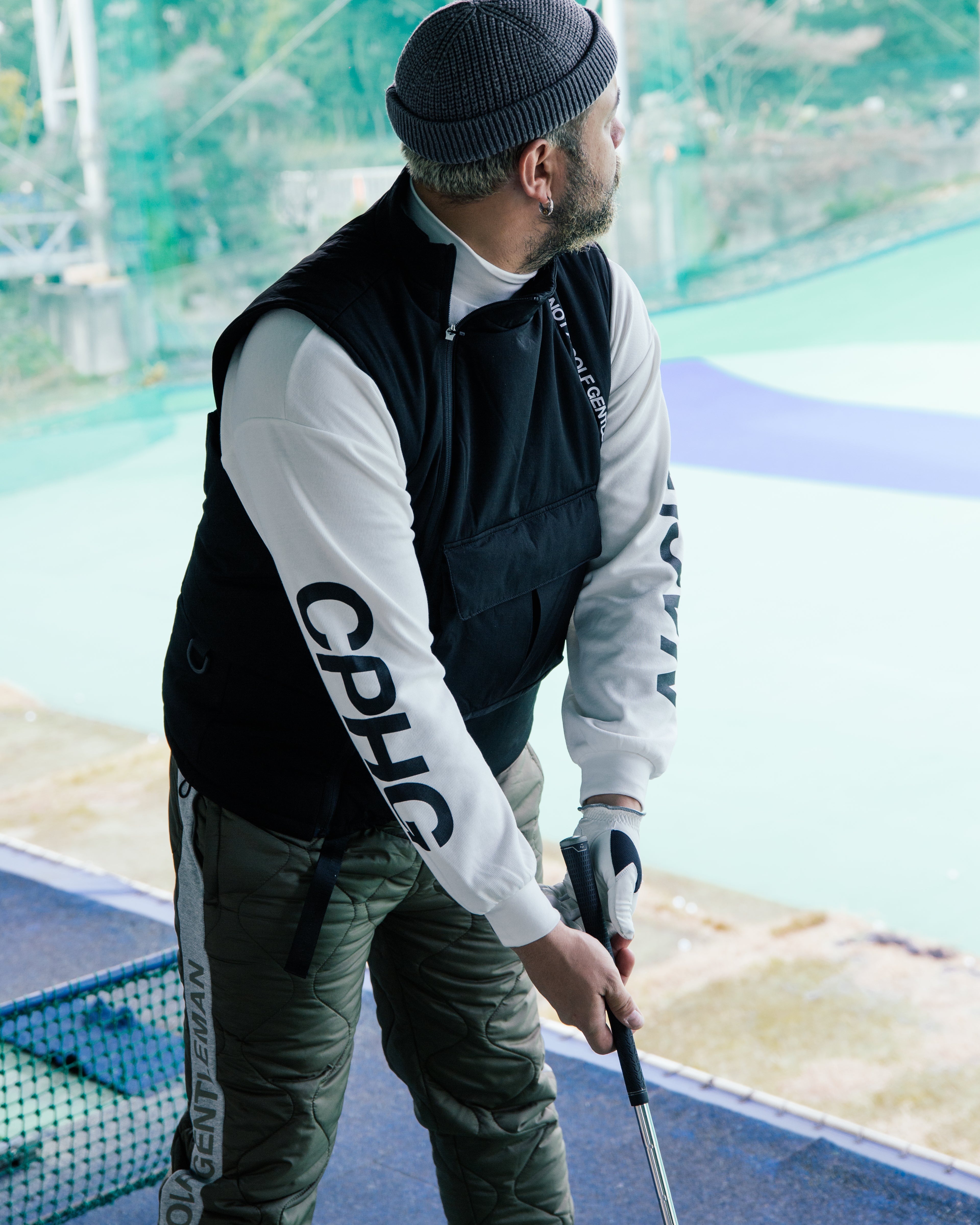 NAGG DIAGONAL ZIP PUFFER VEST BLACK – RUFFLOG