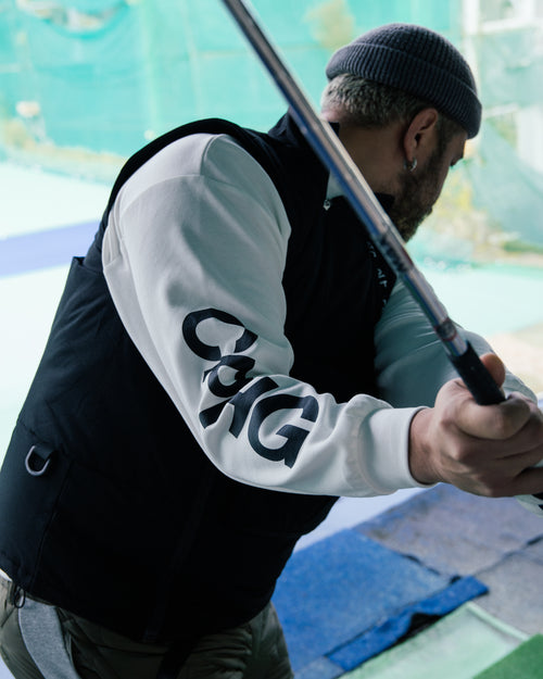 #NAGG WARM L/S MOCK NECK TEE WHITE