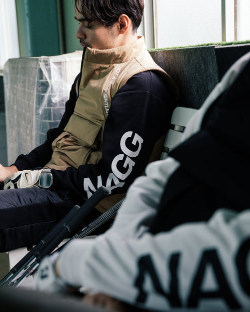 #NAGG WARM L/S MOCK NECK TEE BLACK