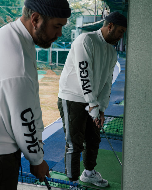 #NAGG WARM L/S MOCK NECK TEE WHITE