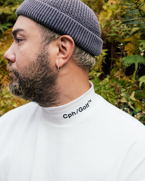 #NAGG WARM L/S MOCK NECK TEE WHITE