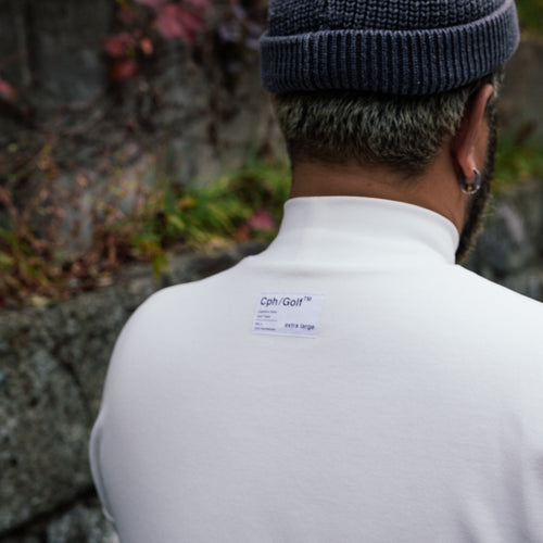 #NAGG WARM L/S MOCK NECK TEE WHITE