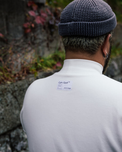 #NAGG WARM L/S MOCK NECK TEE WHITE