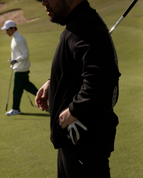 #HALF ZIP CPH GOLF CLUB PULLOVER BLACK