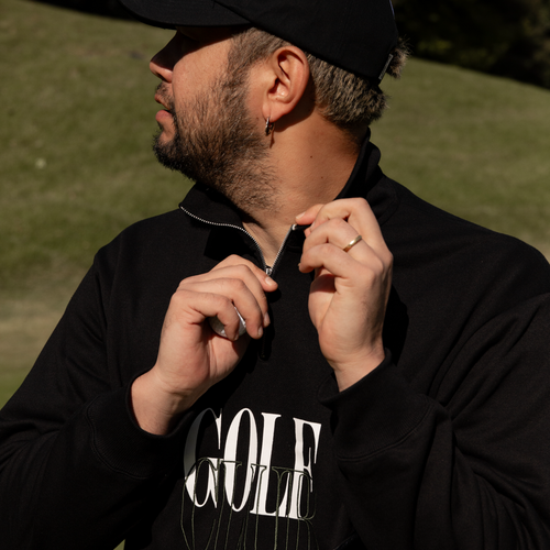 #HALF ZIP CPH GOLF CLUB PULLOVER BLACK