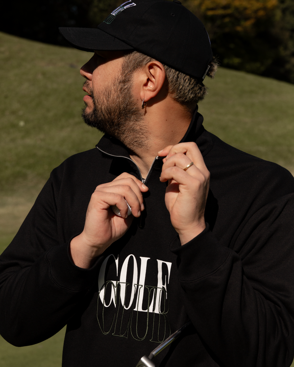 #HALF ZIP CPH GOLF CLUB PULLOVER BLACK