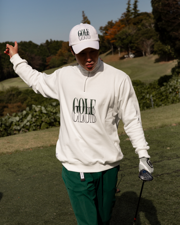 #HALF ZIP CPH GOLF CLUB PULLOVER WHITE