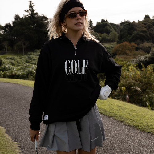 #HALF ZIP CPH GOLF CLUB PULLOVER BLACK