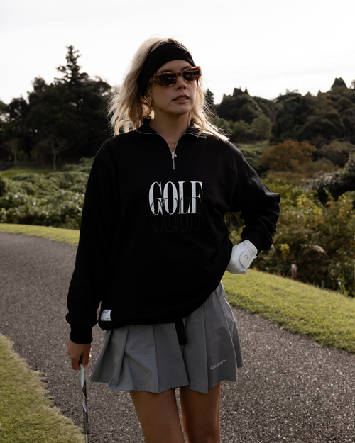 #HALF ZIP CPH GOLF CLUB PULLOVER BLACK