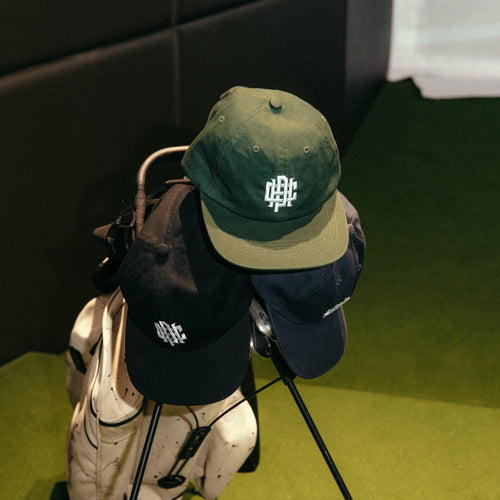 #OVERLAP LOGO FLAT VISOR CAP GREEN