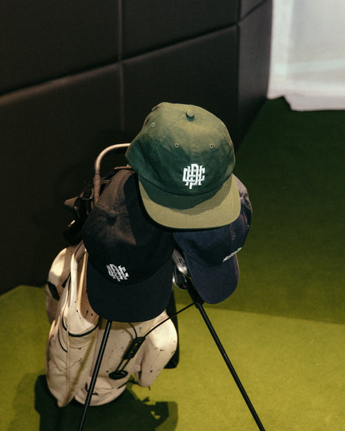 #OVERLAP LOGO FLAT VISOR CAP GREEN