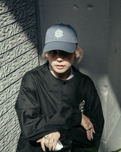 #OVERLAP LOGO NO COLLAR JACKET WM BLACK