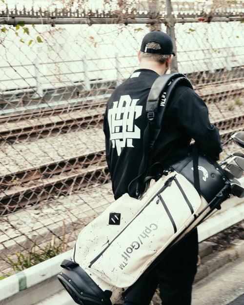 #OVERLAP LOGO NO COLLAR JACKET BLACK