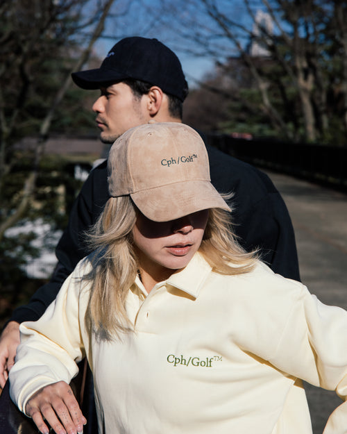 [WOMEN]#DIGNIFIED LOGO FLEECE PULLOVER L/S POLO CREAM