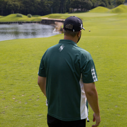 #THUNDER STRIPES POLO GREEN