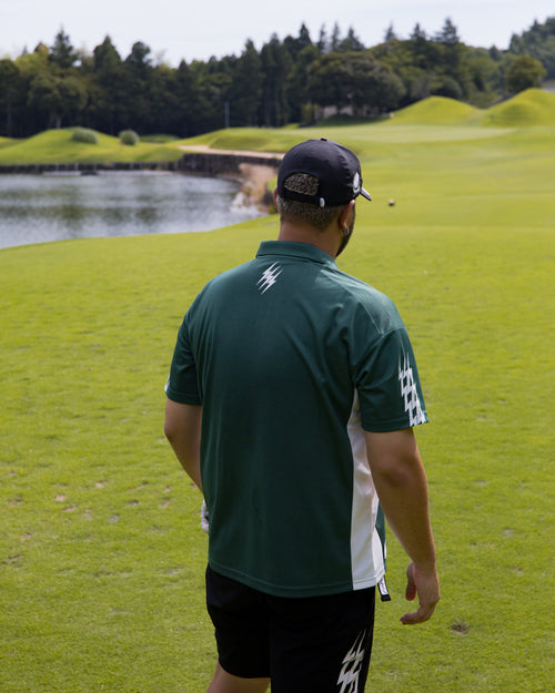 #THUNDER STRIPES POLO GREEN