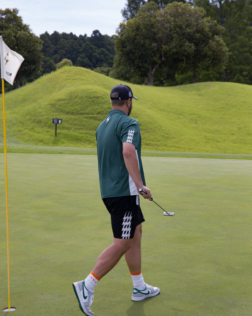 #THUNDER STRIPES POLO GREEN