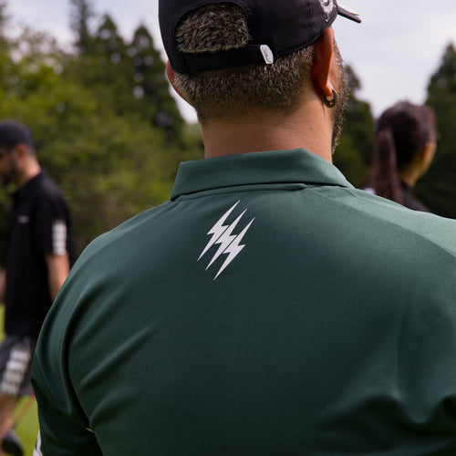 #THUNDER STRIPES POLO GREEN