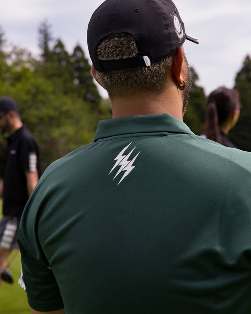 #THUNDER STRIPES POLO GREEN