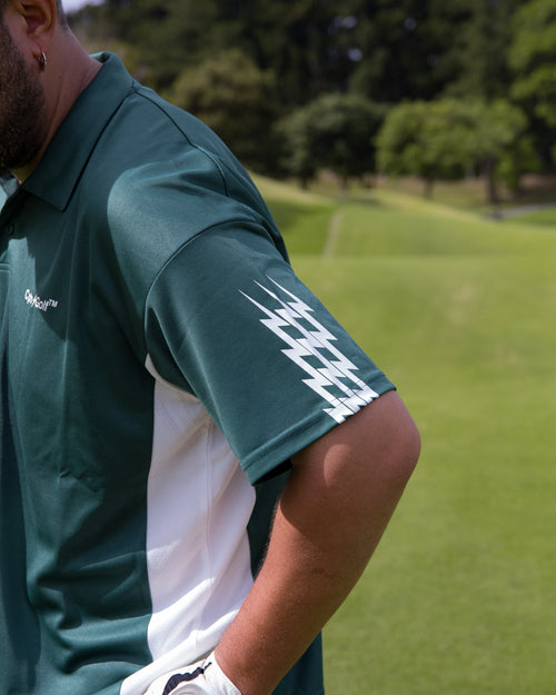 #THUNDER STRIPES POLO GREEN