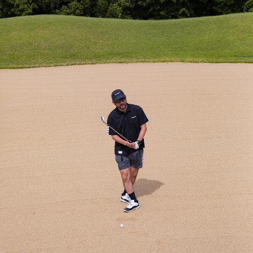 #THUNDER STRIPES POLO BLACK