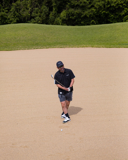 #THUNDER STRIPES POLO BLACK