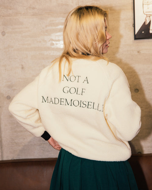 [WOMEN] #BI COLOR MOCK NECK PULLOVER OFF WHITE